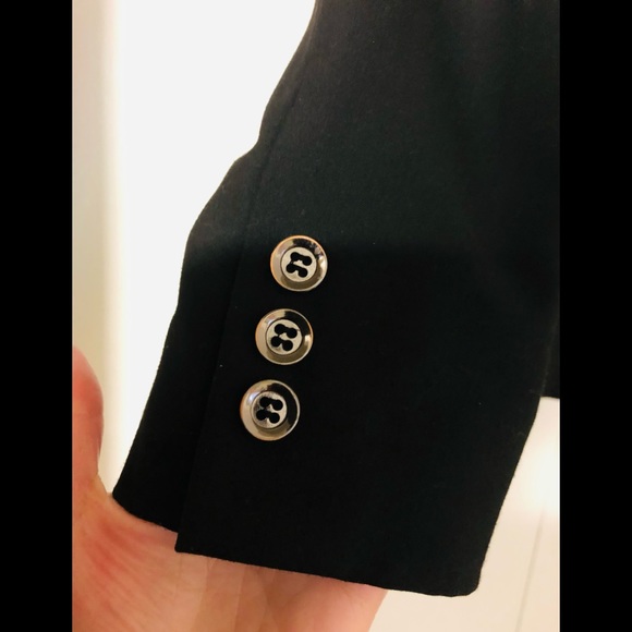 TAHARI Arthur S. Levine Classics Blazer Size 4 Work Office Career Casual Black - Picture 4 of 12